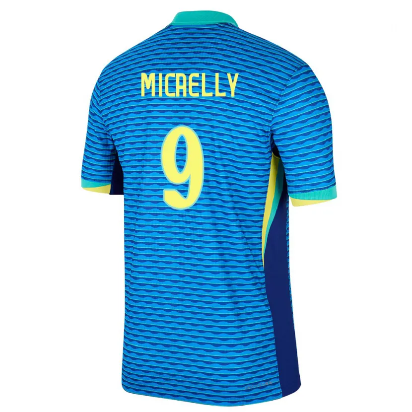 Danxen Hombre Camiseta Brasil Micaelly #9 Azul 2ª Equipación 24-26 La Camisa