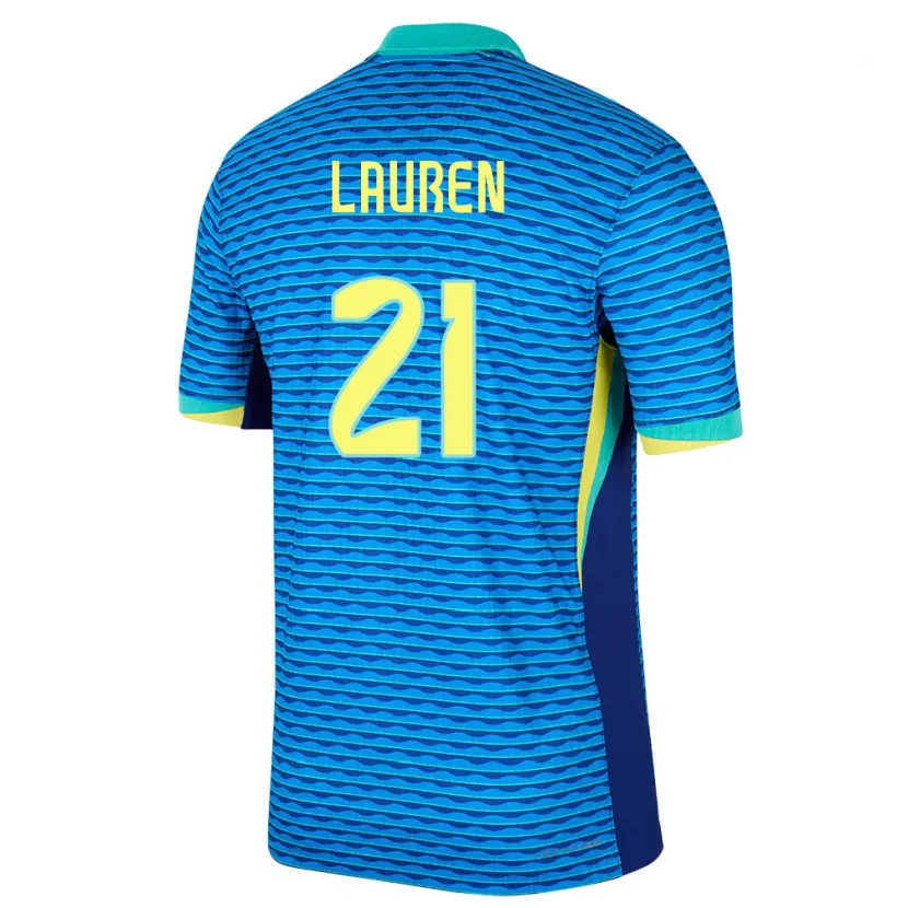 Danxen Hombre Camiseta Brasil Lauren Costa #21 Azul 2ª Equipación 24-26 La Camisa