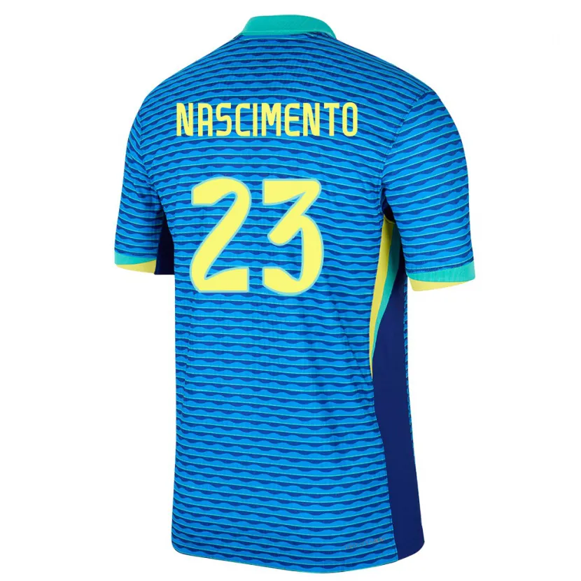 Danxen Hombre Camiseta Brasil Matheus Nascimento #23 Azul 2ª Equipación 24-26 La Camisa