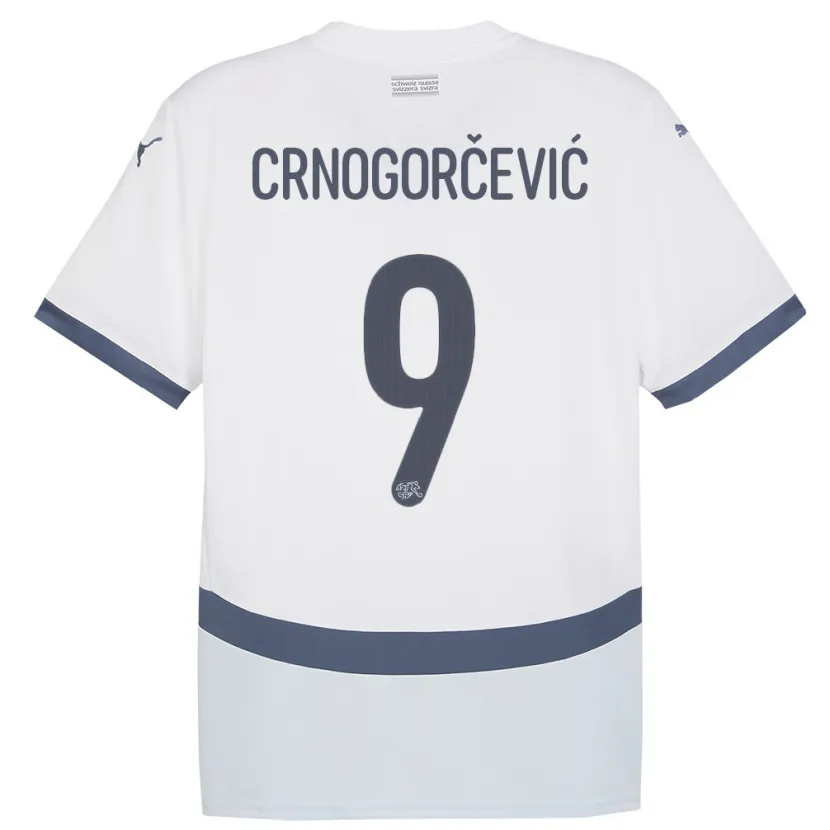 Danxen Hombre Camiseta Suiza Ana Maria Crnogorcevic #9 Blanco 2ª Equipación 24-26 La Camisa