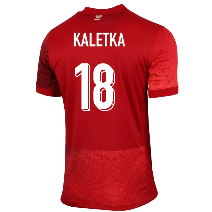 Danxen Hombre Camiseta Polonia Nikol Kaletka #18 Rojo 2ª Equipación 24-26 La Camisa