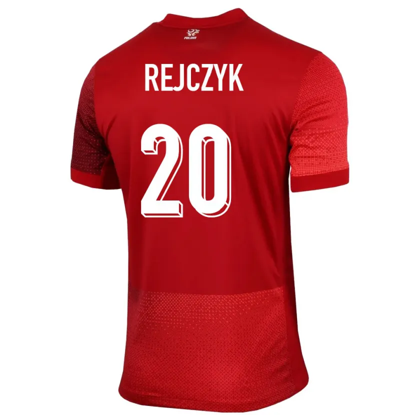 Danxen Hombre Camiseta Polonia Filip Rejczyk #20 Rojo 2ª Equipación 24-26 La Camisa