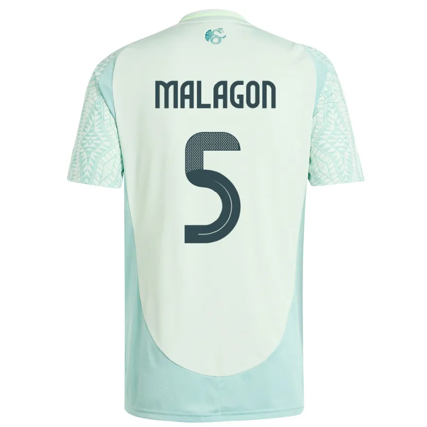 Danxen Hombre Camiseta México Luis Malagon #5 Lino Verde 2ª Equipación 24-26 La Camisa