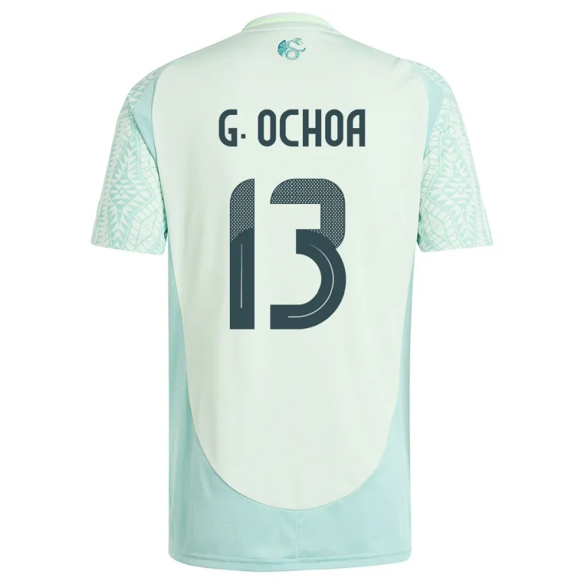 Danxen Hombre Camiseta México Guillermo Ochoa #13 Lino Verde 2ª Equipación 24-26 La Camisa