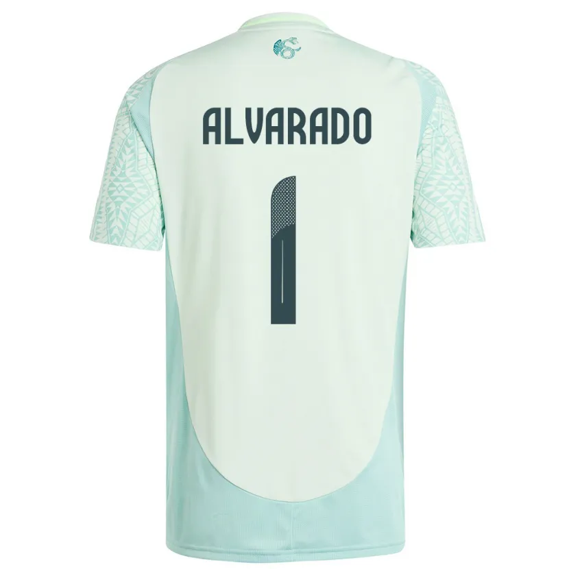 Danxen Hombre Camiseta México Emily Alvarado #1 Lino Verde 2ª Equipación 24-26 La Camisa