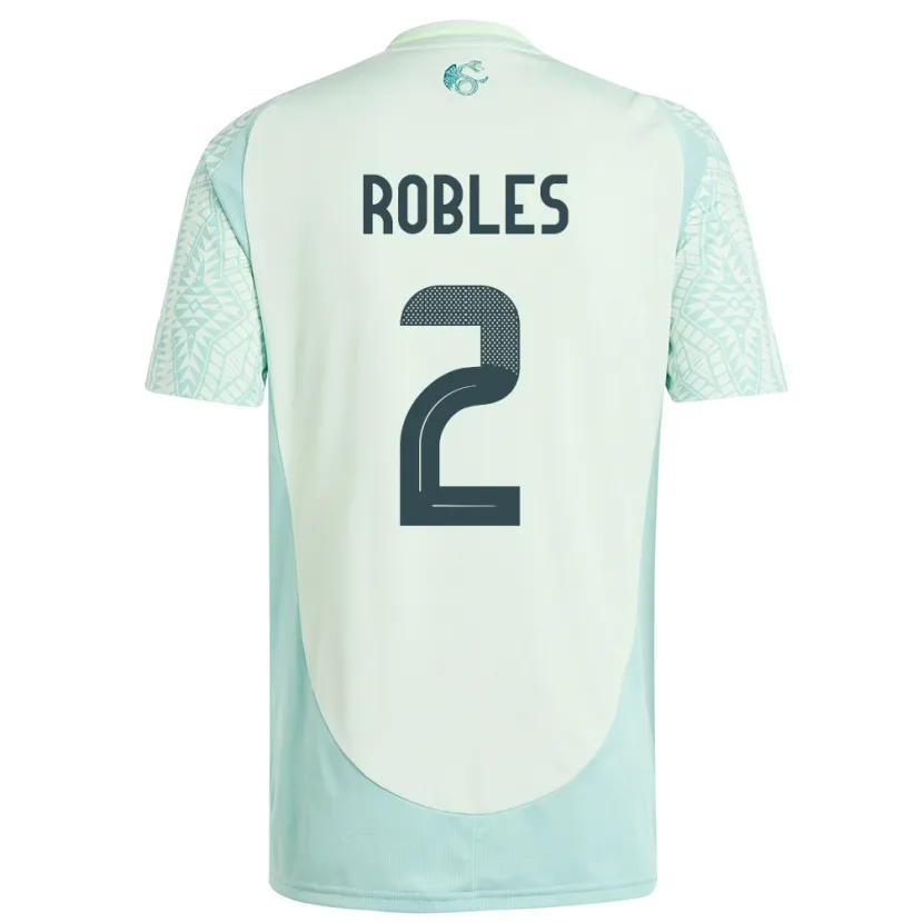 Danxen Hombre Camiseta México Kenti Robles #2 Lino Verde 2ª Equipación 24-26 La Camisa