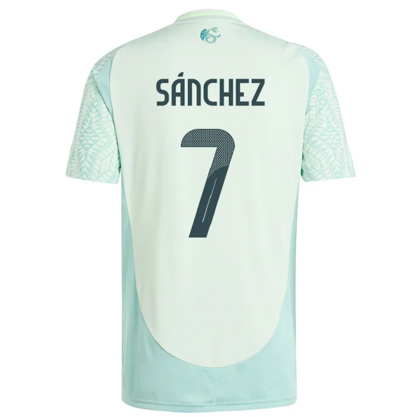 Danxen Hombre Camiseta México Maria Sanchez #7 Lino Verde 2ª Equipación 24-26 La Camisa