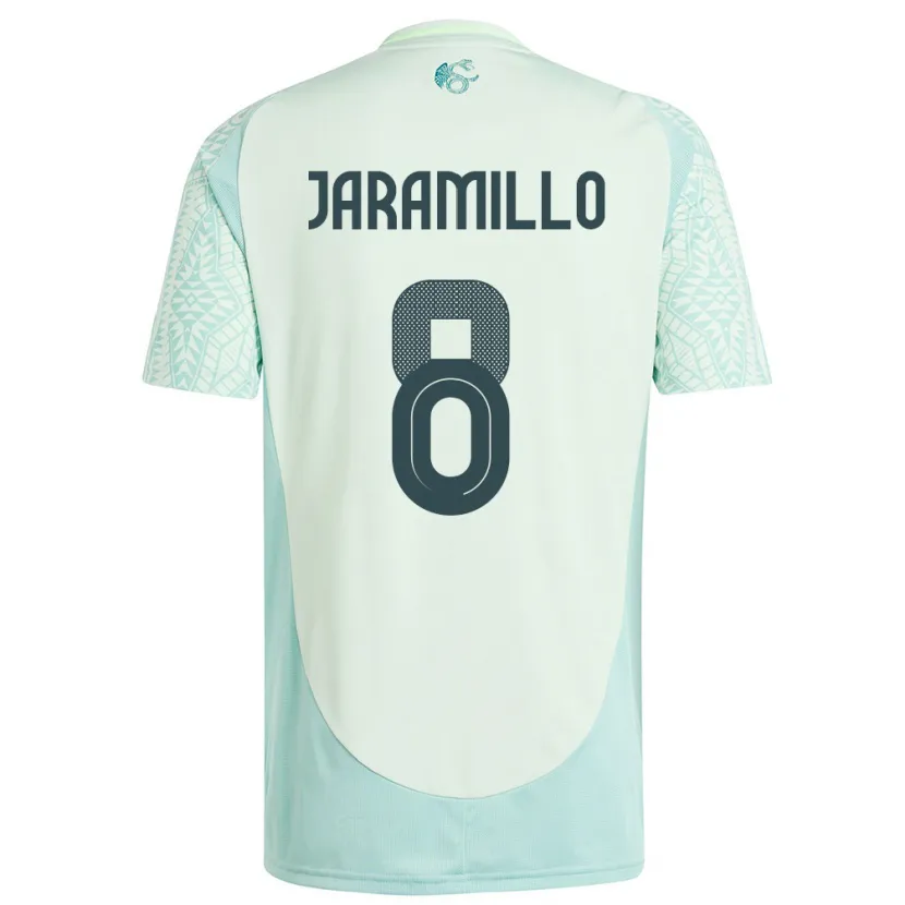 Danxen Hombre Camiseta México Carolina Jaramillo #8 Lino Verde 2ª Equipación 24-26 La Camisa