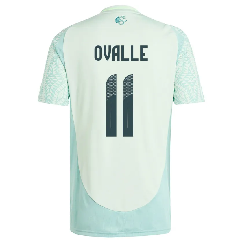 Danxen Hombre Camiseta México Lizbeth Ovalle #11 Lino Verde 2ª Equipación 24-26 La Camisa