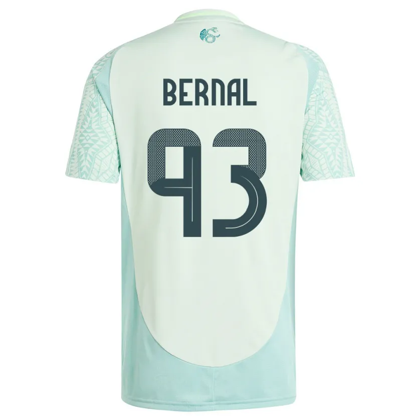 Danxen Hombre Camiseta México Rebeca Bernal #93 Lino Verde 2ª Equipación 24-26 La Camisa