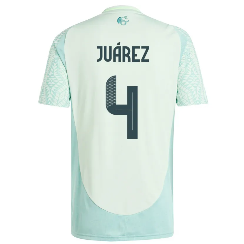 Danxen Hombre Camiseta México Ramon Juarez #4 Lino Verde 2ª Equipación 24-26 La Camisa