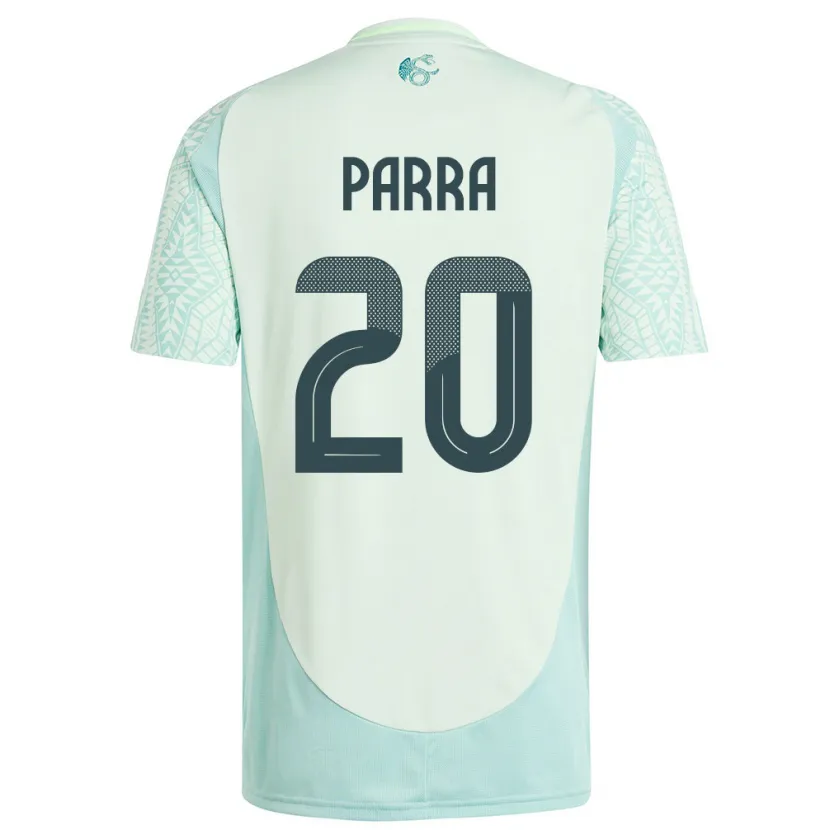 Danxen Hombre Camiseta México Rodrigo Parra #20 Lino Verde 2ª Equipación 24-26 La Camisa