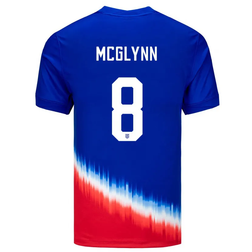 Danxen Hombre Camiseta Estados Unidos Jack Mcglynn #8 Azul 2ª Equipación 24-26 La Camisa