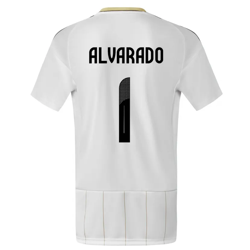 Danxen Hombre Camiseta Costa Rica Esteban Alvarado #1 Blanco 2ª Equipación 24-26 La Camisa
