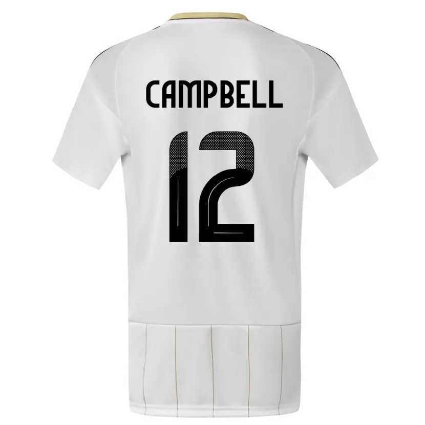Danxen Hombre Camiseta Costa Rica Joel Campbell #12 Blanco 2ª Equipación 24-26 La Camisa