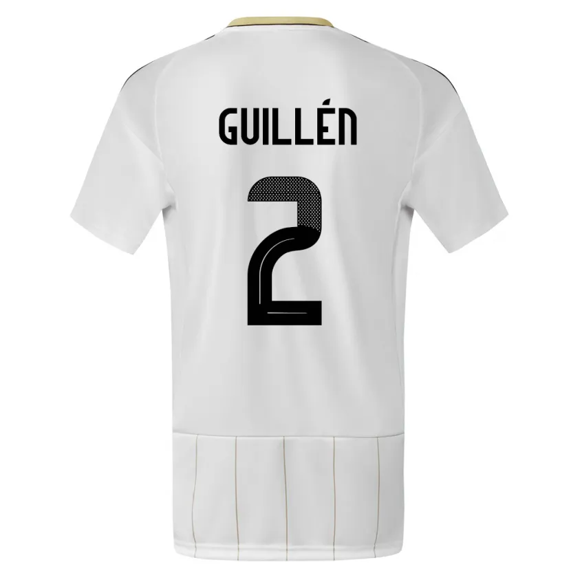 Danxen Hombre Camiseta Costa Rica Gabriela Guillen #2 Blanco 2ª Equipación 24-26 La Camisa