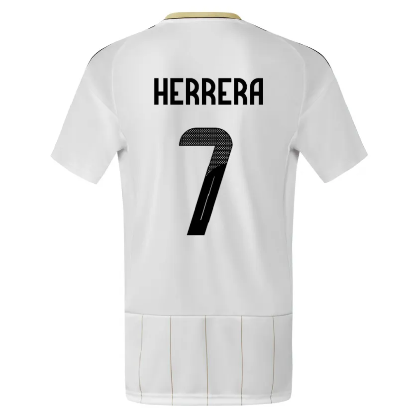 Danxen Hombre Camiseta Costa Rica Melissa Herrera #7 Blanco 2ª Equipación 24-26 La Camisa