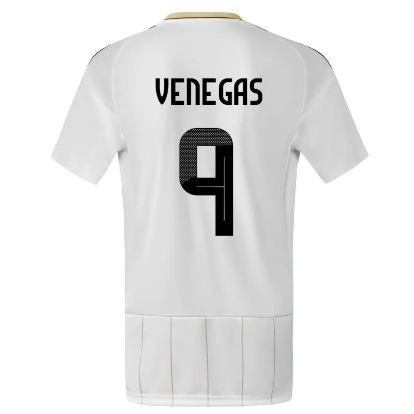 Danxen Hombre Camiseta Costa Rica Carolina Venegas #9 Blanco 2ª Equipación 24-26 La Camisa