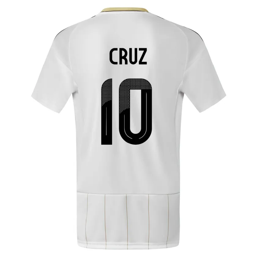 Danxen Hombre Camiseta Costa Rica Shirley Cruz #10 Blanco 2ª Equipación 24-26 La Camisa