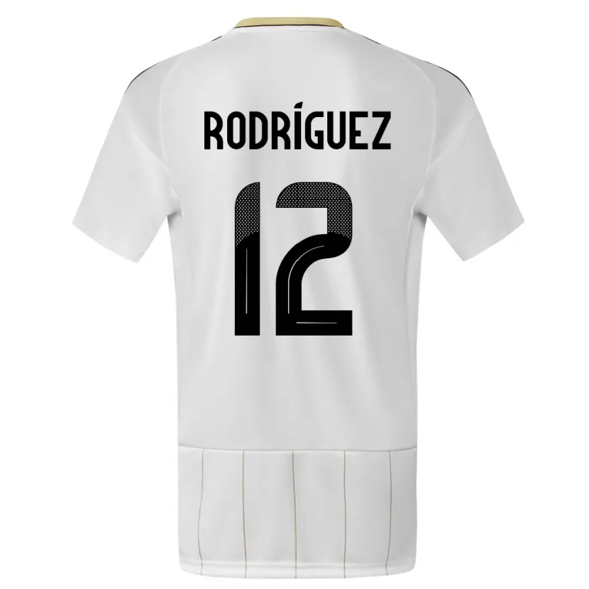 Danxen Hombre Camiseta Costa Rica Lixy Rodriguez #12 Blanco 2ª Equipación 24-26 La Camisa