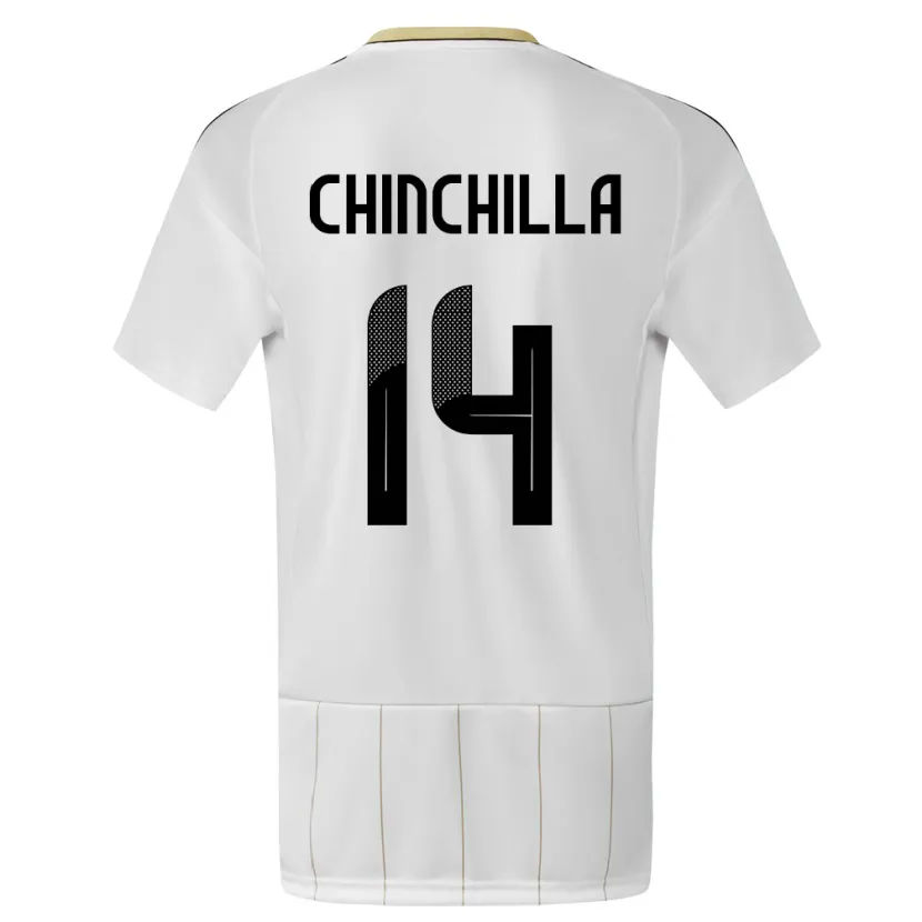 Danxen Hombre Camiseta Costa Rica Priscila Chinchilla #14 Blanco 2ª Equipación 24-26 La Camisa