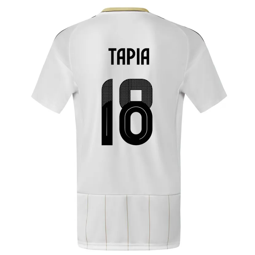 Danxen Hombre Camiseta Costa Rica Priscilla Tapia #18 Blanco 2ª Equipación 24-26 La Camisa