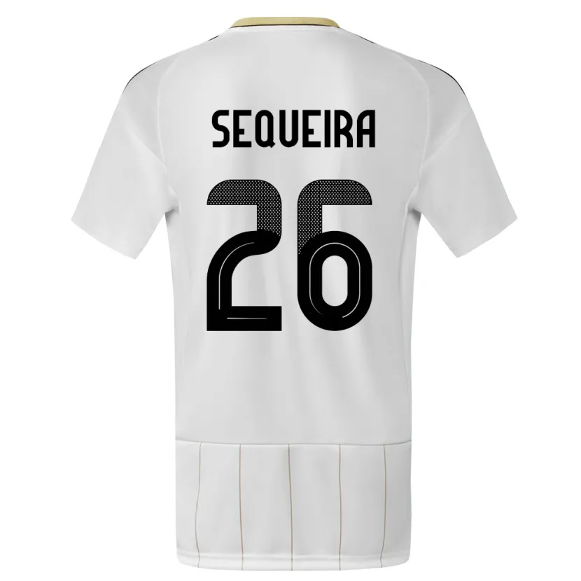 Danxen Hombre Camiseta Costa Rica Douglas Sequeira #26 Blanco 2ª Equipación 24-26 La Camisa