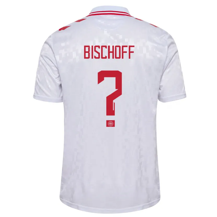 Danxen Hombre Camiseta Dinamarca Clement Bischoff #0 Blanco 2ª Equipación 24-26 La Camisa