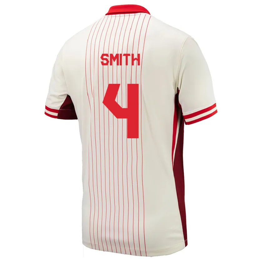 Danxen Hombre Camiseta Canadá Justin Smith #4 Blanco 2ª Equipación 24-26 La Camisa
