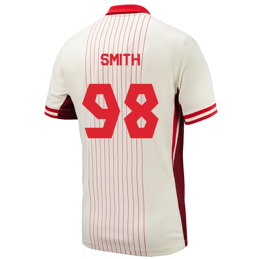 Danxen Hombre Camiseta Canadá Olivia Smith #98 Blanco 2ª Equipación 24-26 La Camisa