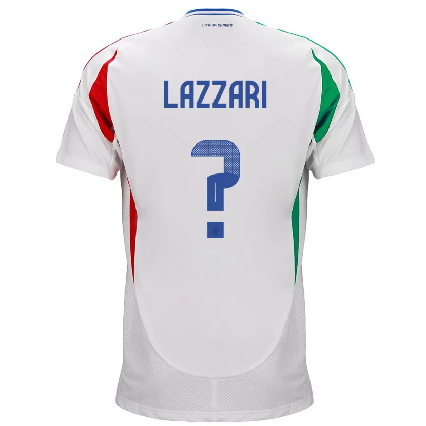 Danxen Hombre Camiseta Italia Manuel Lazzari #0 Blanco 2ª Equipación 24-26 La Camisa