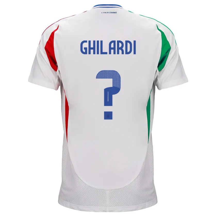 Danxen Hombre Camiseta Italia Daniele Ghilardi #0 Blanco 2ª Equipación 24-26 La Camisa