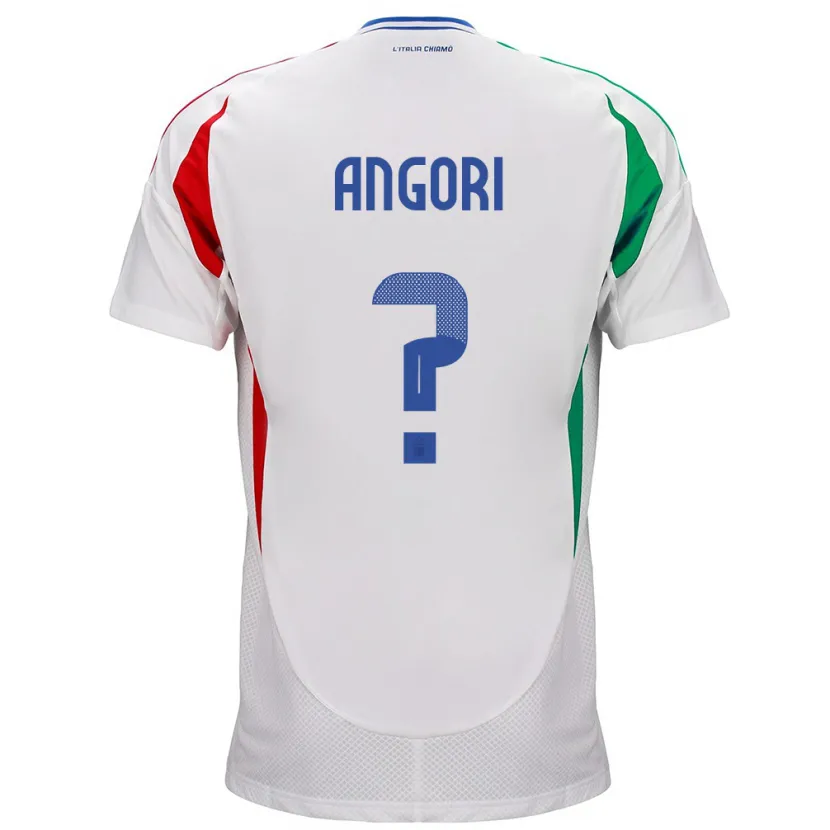 Danxen Hombre Camiseta Italia Samuele Angori #0 Blanco 2ª Equipación 24-26 La Camisa