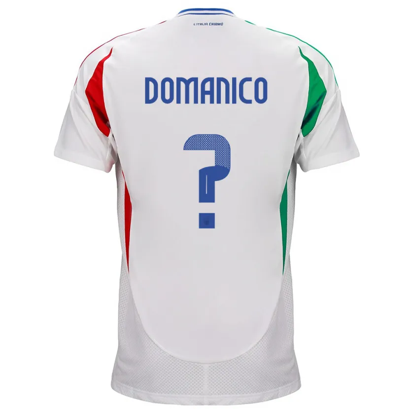 Danxen Hombre Camiseta Italia Saverio Domanico #0 Blanco 2ª Equipación 24-26 La Camisa