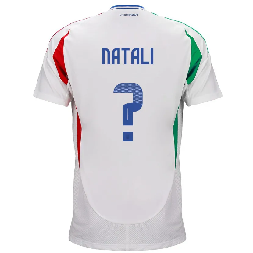 Danxen Hombre Camiseta Italia Andrea Natali #0 Blanco 2ª Equipación 24-26 La Camisa