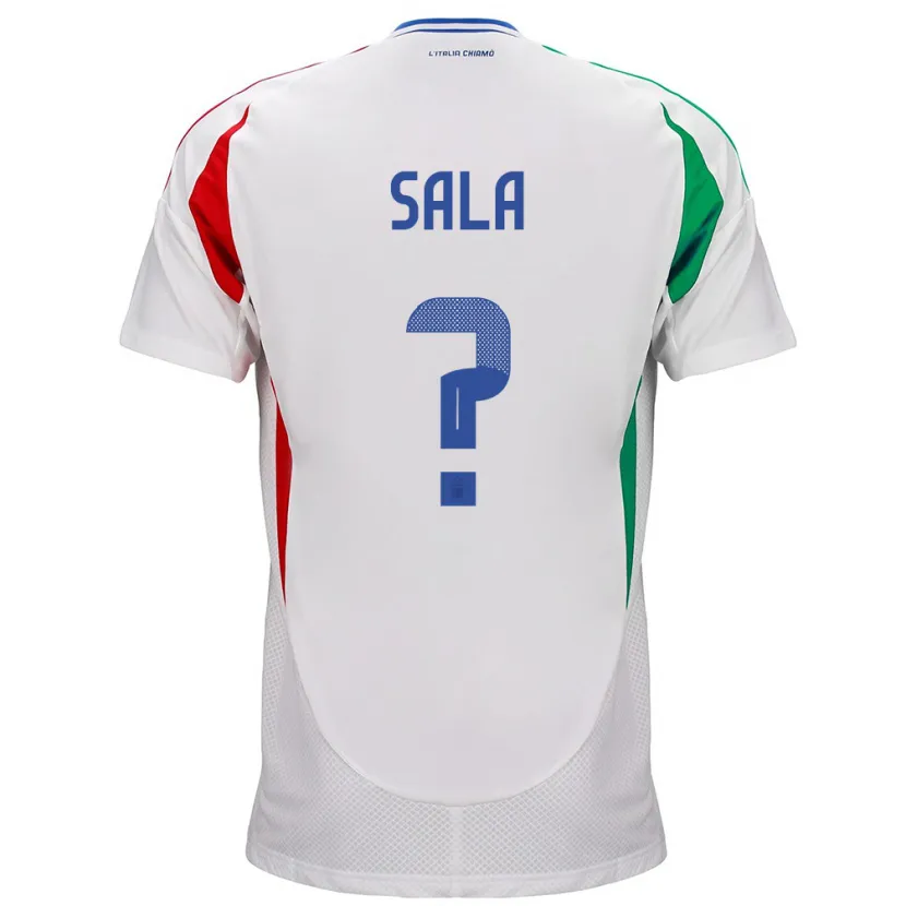Danxen Hombre Camiseta Italia Emanuele Sala #0 Blanco 2ª Equipación 24-26 La Camisa