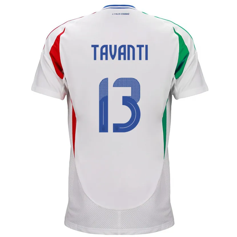 Danxen Hombre Camiseta Italia Samuele Tavanti #13 Blanco 2ª Equipación 24-26 La Camisa