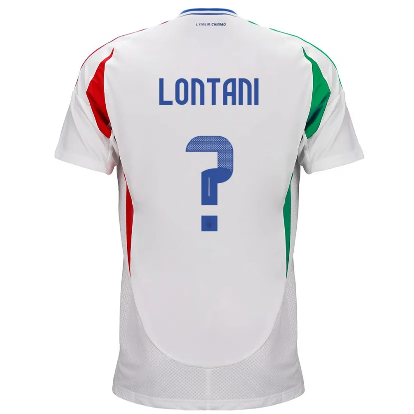 Danxen Hombre Camiseta Italia Simone Lontani #0 Blanco 2ª Equipación 24-26 La Camisa