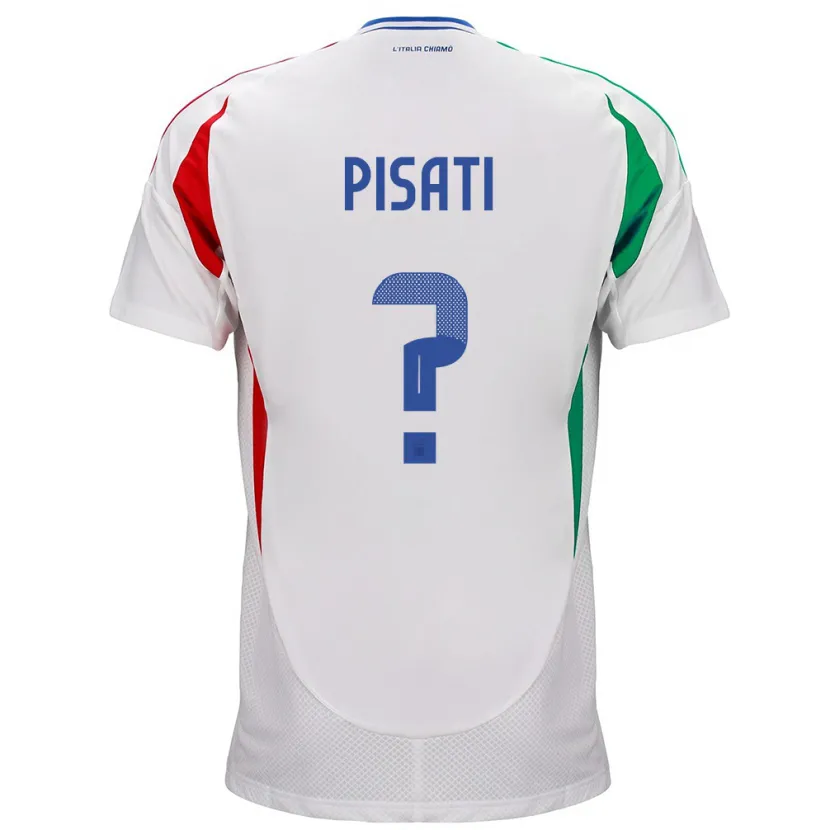 Danxen Hombre Camiseta Italia Samuele Pisati #0 Blanco 2ª Equipación 24-26 La Camisa