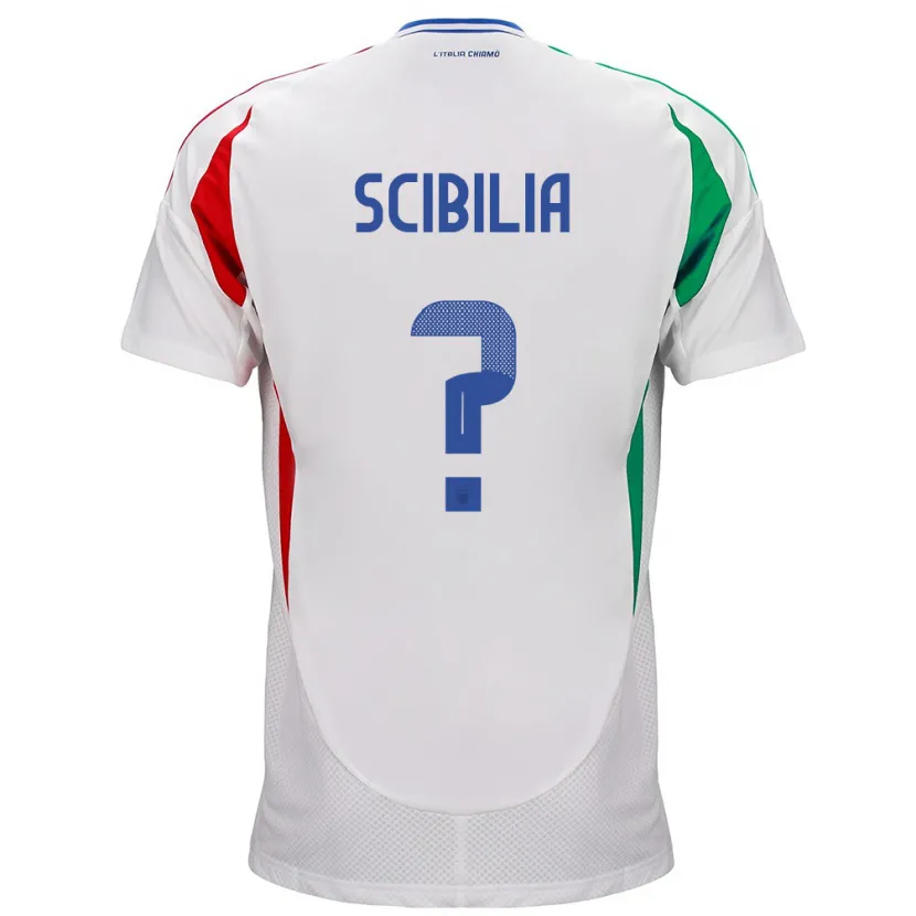 Danxen Hombre Camiseta Italia Dylan Scibilia #0 Blanco 2ª Equipación 24-26 La Camisa