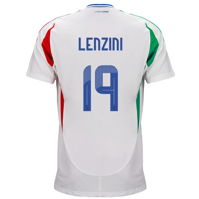 Danxen Hombre Camiseta Italia Martina Lenzini #19 Blanco 2ª Equipación 24-26 La Camisa