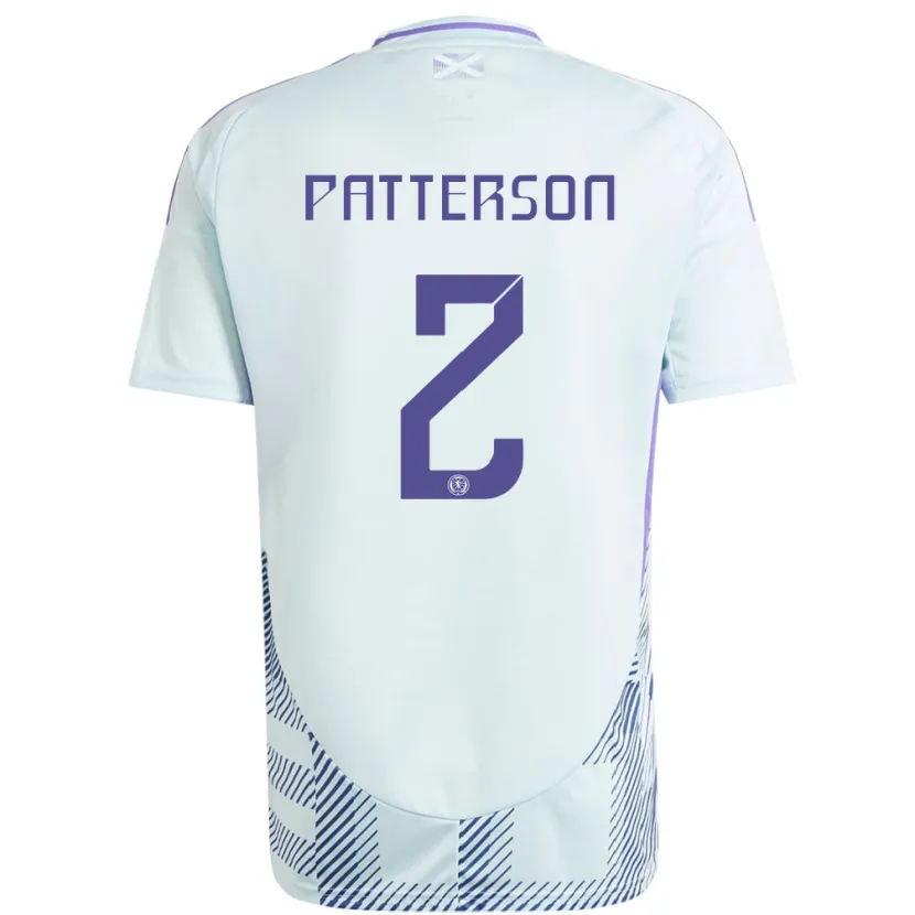 Danxen Hombre Camiseta Escocia Nathan Patterson #2 Azul Menta Claro 2ª Equipación 24-26 La Camisa