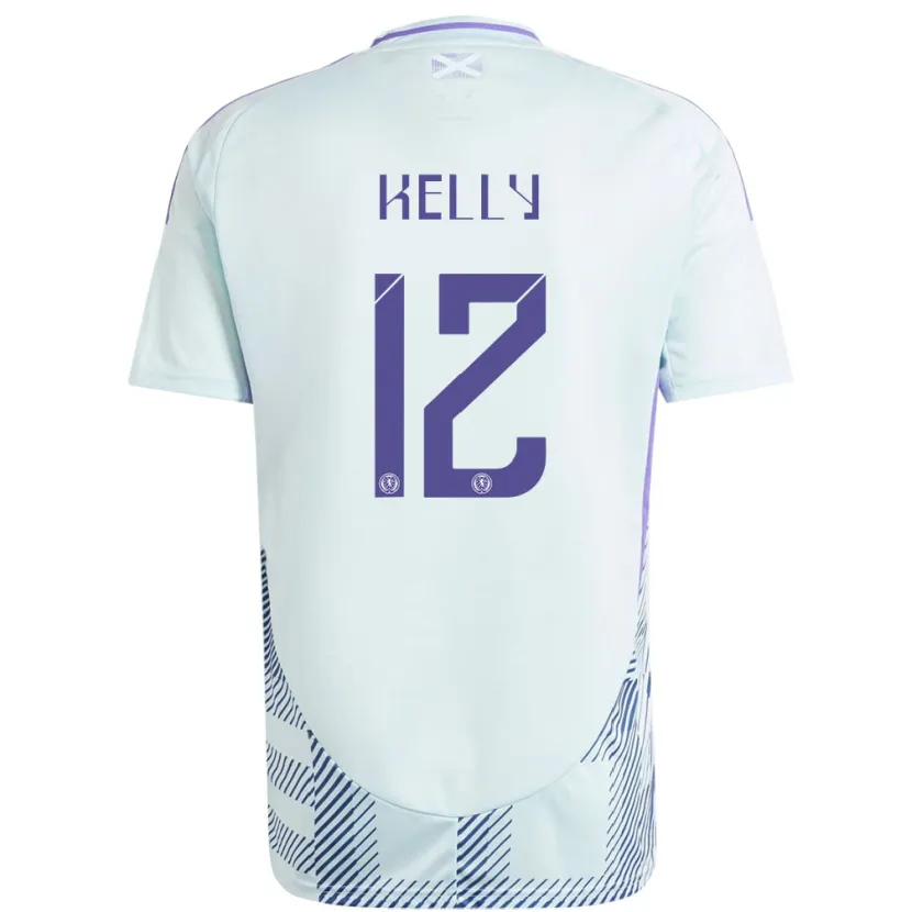Danxen Hombre Camiseta Escocia Liam Kelly #12 Azul Menta Claro 2ª Equipación 24-26 La Camisa