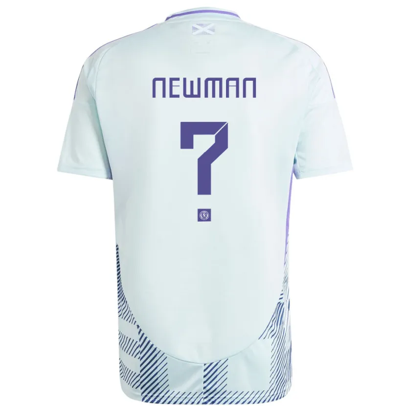 Danxen Hombre Camiseta Escocia Jack Newman #0 Azul Menta Claro 2ª Equipación 24-26 La Camisa