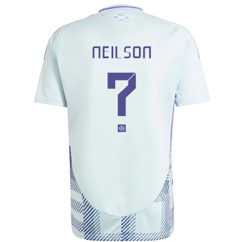 Danxen Hombre Camiseta Escocia Lewis Neilson #0 Azul Menta Claro 2ª Equipación 24-26 La Camisa