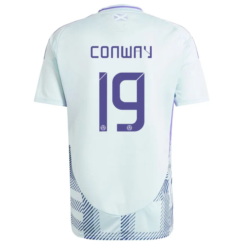 Danxen Hombre Camiseta Escocia Tommy Conway #19 Azul Menta Claro 2ª Equipación 24-26 La Camisa