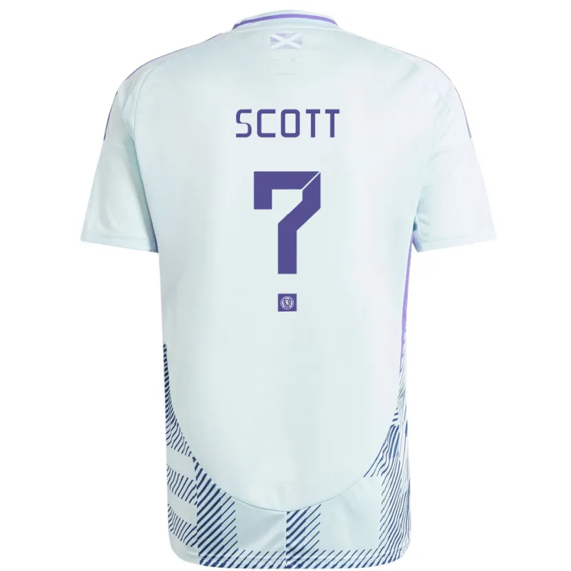 Danxen Hombre Camiseta Escocia Cameron Scott #0 Azul Menta Claro 2ª Equipación 24-26 La Camisa