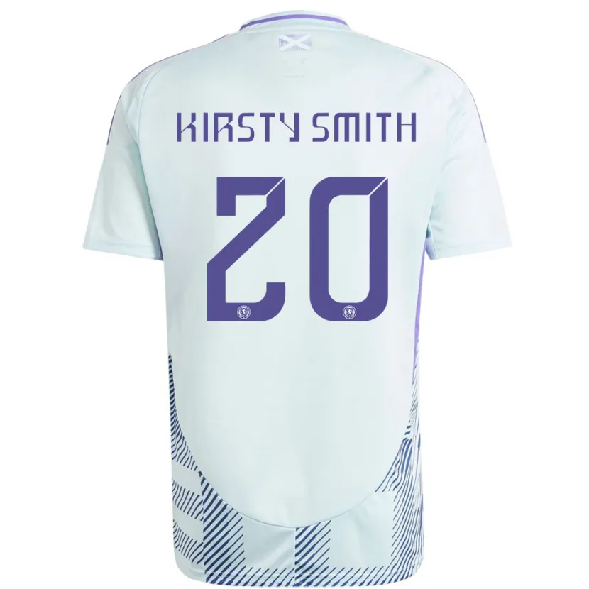Danxen Hombre Camiseta Escocia Kirsty Smith #20 Azul Menta Claro 2ª Equipación 24-26 La Camisa
