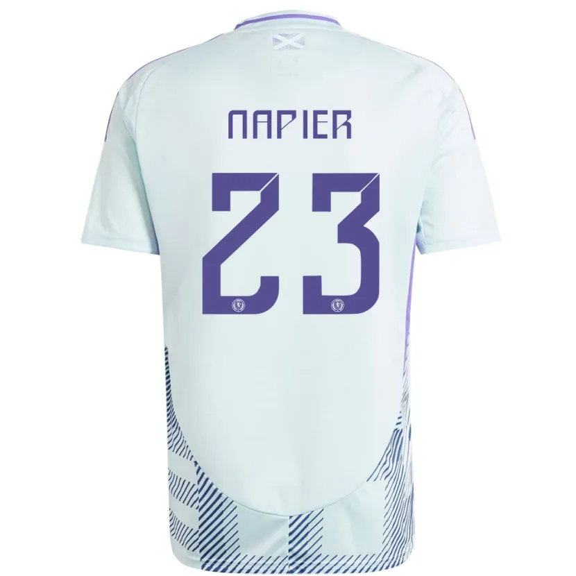Danxen Hombre Camiseta Escocia Jamie-Lee Napier #23 Azul Menta Claro 2ª Equipación 24-26 La Camisa