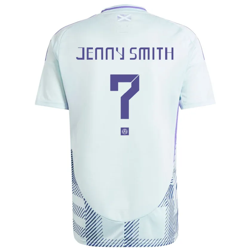 Danxen Hombre Camiseta Escocia Jenny Smith #0 Azul Menta Claro 2ª Equipación 24-26 La Camisa